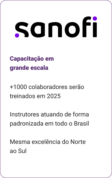 Treinamentos na empresa Sanofi