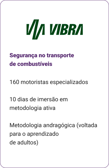 Treinamentos na empresa Vibra Energia